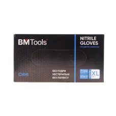 Рукавички нітрилові XL 100 шт. блакитні BM TOOLS 50100004