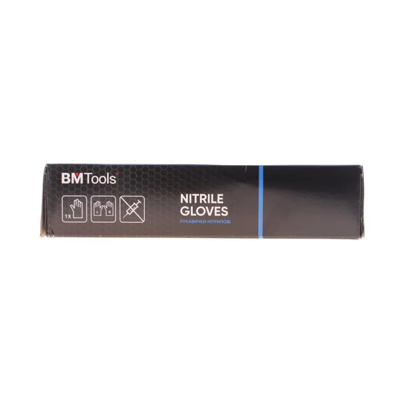 Рукавички нітрилові XL 100 шт. блакитні BM TOOLS 50100004