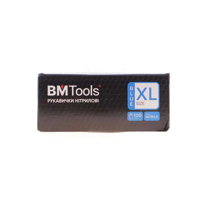 Рукавички нітрилові XL 100 шт. блакитні BM TOOLS 50100004