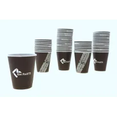Купити Стаканчик для кави паперовий 175 мл (к-кт 50шт.) BM Parts, чорний | KovelAutoHub