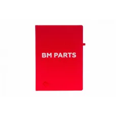 Блокнот BM Parts Notebook BM Parts RD червоний, тверда палітурка, клітинка, А5
