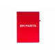 Блокнот BM Parts Notebook BM Parts RD червоний, тверда палітурка, клітинка, А5
