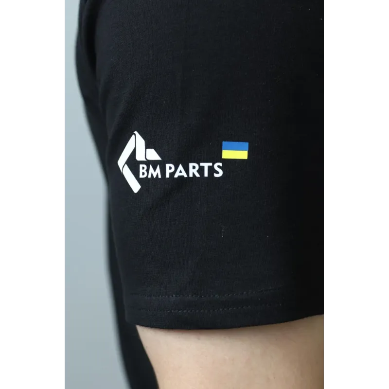 Футболка патріотична BM Parts чорна XL, BM group ST BM Parts ukr XL