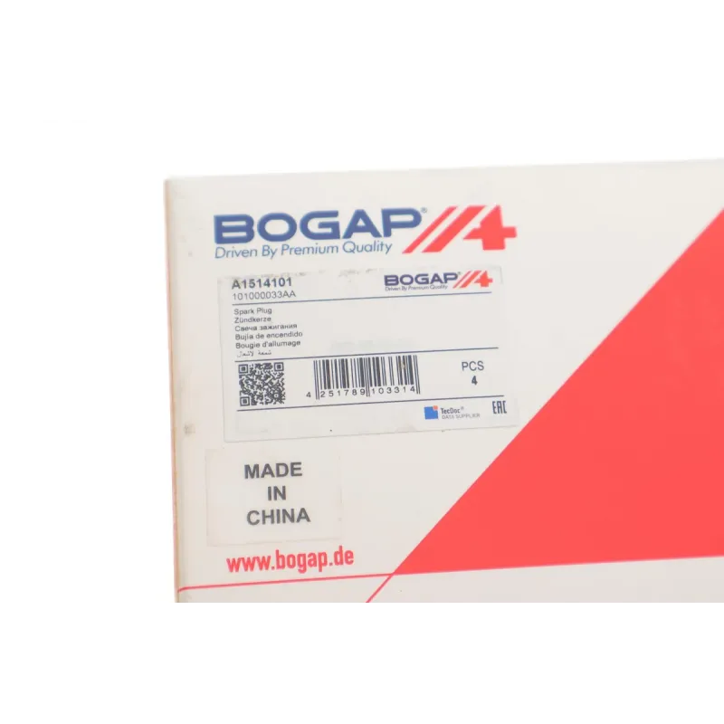 Свічка запалювання BOGAP A1514101 для Audi A3 8L1 1996-2003, Volkswagen Caddy III 2003-2015