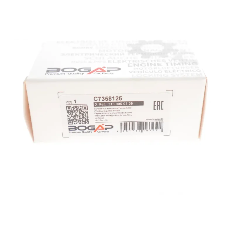 Кнопка склопідіймача права BOGAP C7358125 для Mercedes-Benz S-Class W222 2014-