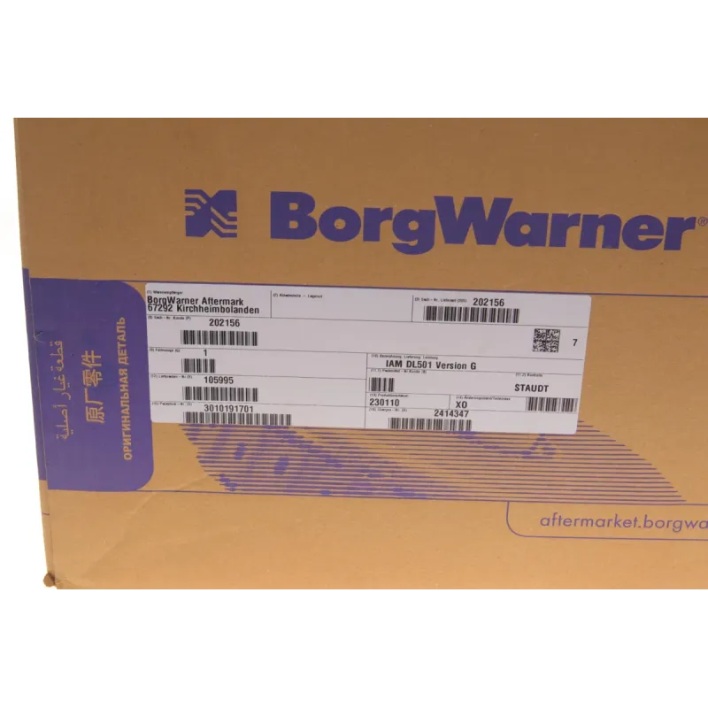 Комплект зчеплення BORGWARNER 202156 для DSG 7-ступінчастої (DL501 G) 580 Нм