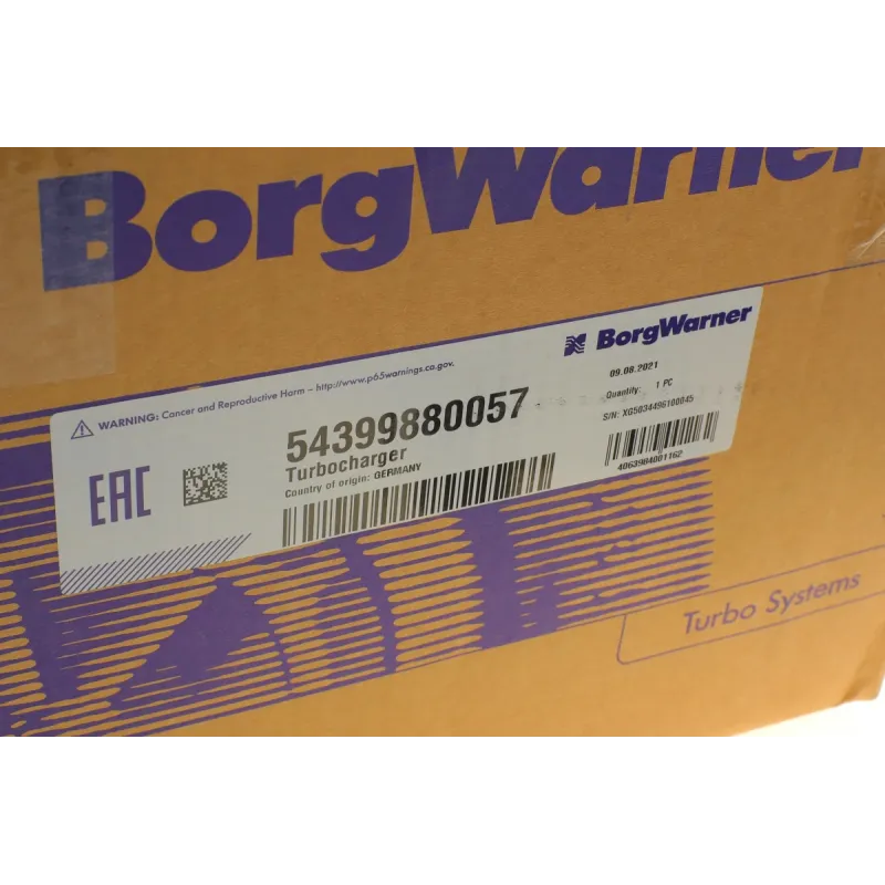 Турбіна BORGWARNER 5439 988 0057 для Volkswagen T5/Caddy 1.9TDI 2006-2009 (з отвором під датчик)