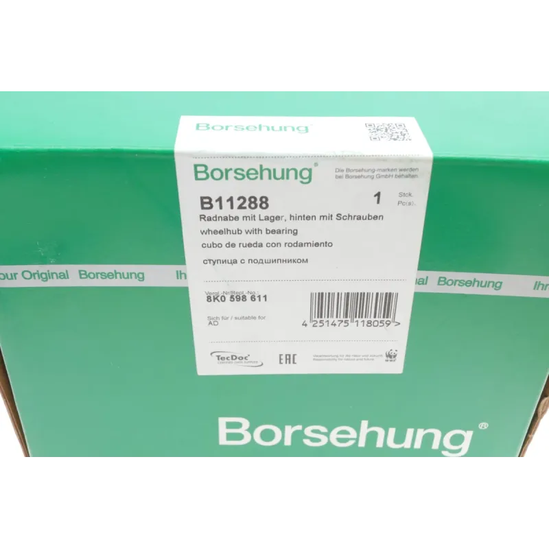 Підшипник маточини задній BORSEHUNG B11288 для Audi A4/A5/A6 2007-