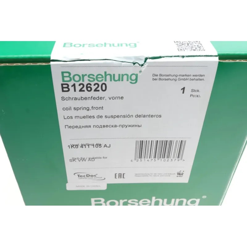 Пружина (передня) Audi A3 1.2TSI 10-13/VW Golf 03-13 (OE VAG)