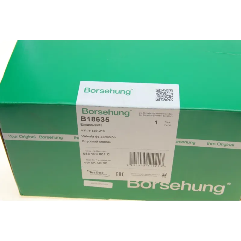 Клапан впуск/випуск BORSEHUNG B18635 для Audi A4, A6, Skoda Octavia, Superb, VW Golf, Passat 1.8-3.0