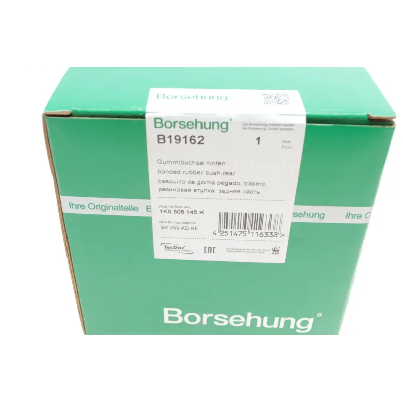 Сайлентблок задньої балки BORSEHUNG B19162 для Audi A3, VW Golf V, Skoda Octavia, 0.5 кг
