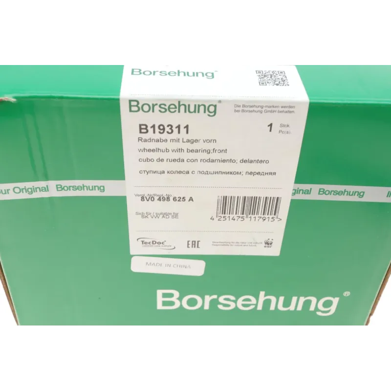 Підшипник маточини передній BORSEHUNG B19311 для Audi A3, VW Golf, Passat