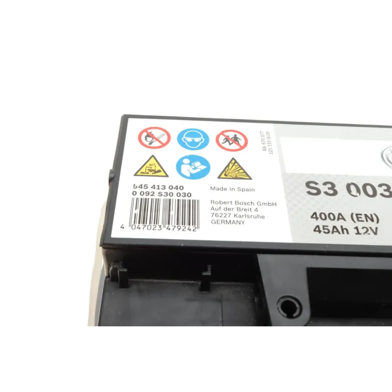 Акумулятор BOSCH 0 092 S30 030 45Ah 400A 12V (207x175x190) для Alfa Romeo Arna, Giulia, Giulietta