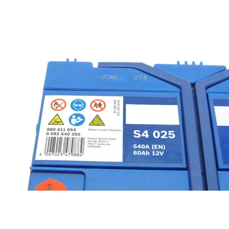 Акумулятор BOSCH 0 092 S40 250 60Ah 540A Азія 232x173x225 B13