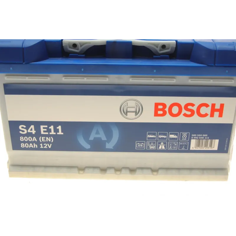 Акумулятор BOSCH 0 092 S4E 111 EFB 80Ah 800A 315x175x190mm для Alfa Romeo Giulia, Audi A1