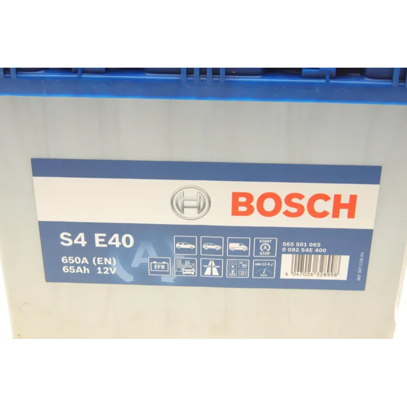 Акумулятор BOSCH 0 092 S4E 400 EFB 65Ah 650A Азія для Hyundai ix35, Kia Rio, Mazda 2