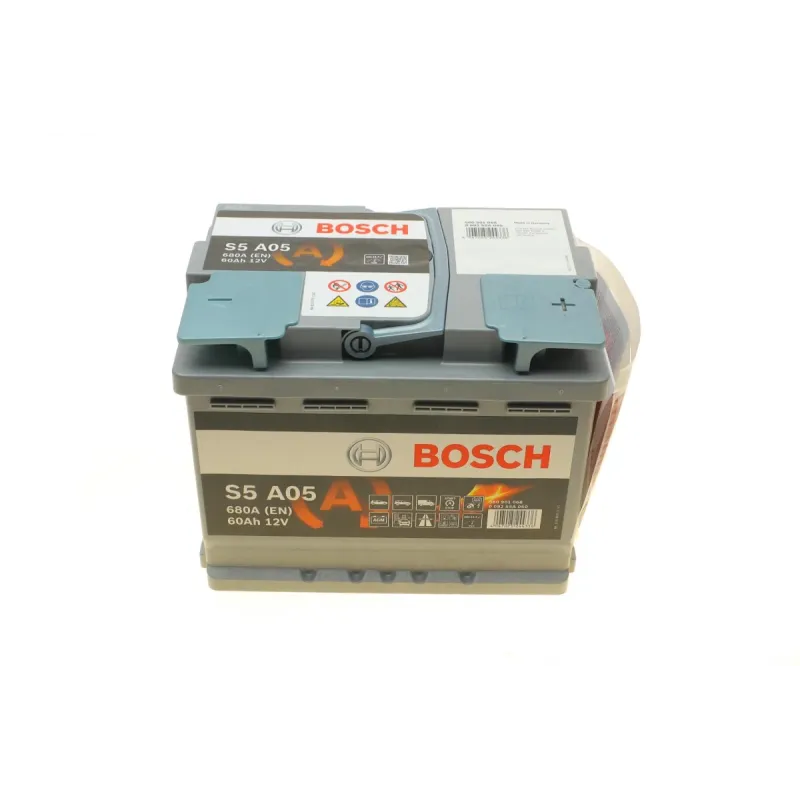 Акумулятор BOSCH 0 092 S5A 050 AGM 60Ah 680A 242x175x190/+R/B13 для легкового транспорту
