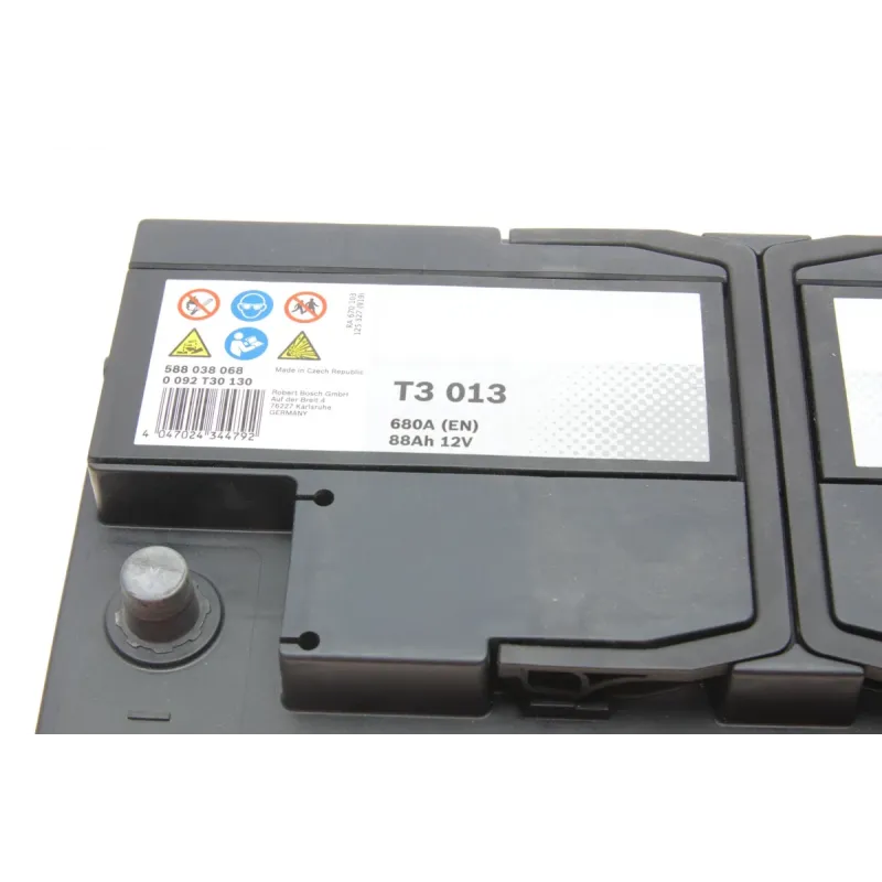 Акумулятор BOSCH 0 092 T30 130 88Ah 680A 12V 353x175x190 мм