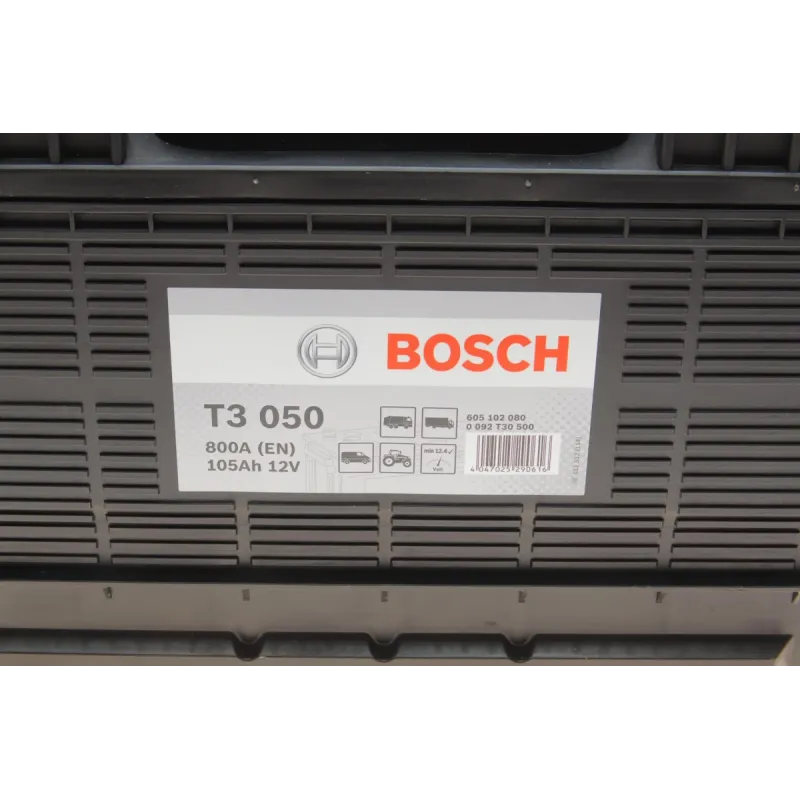 Акумулятор BOSCH 0 092 T30 500 105Ah/800A для John Deere 7700, Land Rover Defender, Range Rover II
