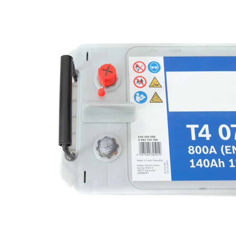 Акумулятор BOSCH 0 092 T40 760 140Ah 800A для вантажних авто, 513x194x223 мм