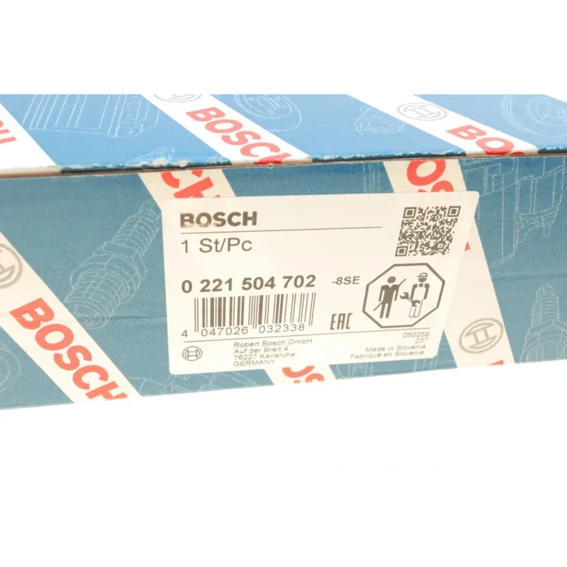 Котушка запалювання BOSCH 0 221 504 702 для Ford Focus II, Mondeo IV, Transit 1.8/2.0/2.3