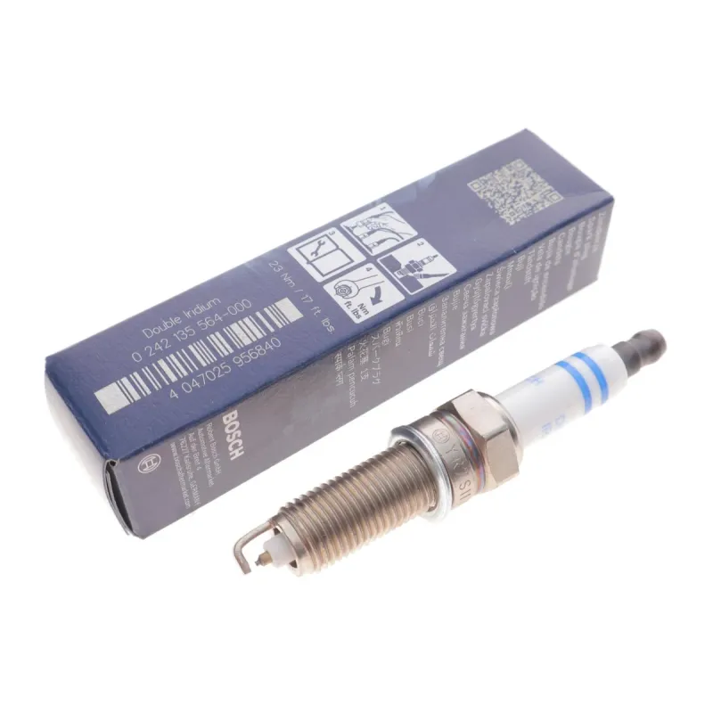Свічка запалювання BOSCH 0 242 135 564 Double Iridium для Hyundai Santa Fe III (DM) 2012-2020, Tucson (TLE) 2019-2020, 1.1 мм
