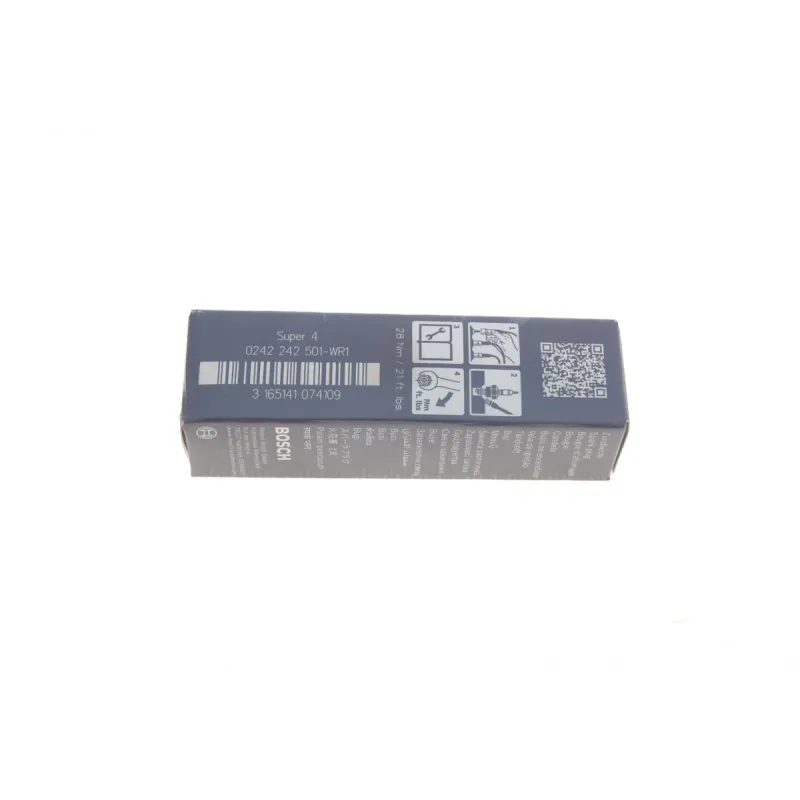 Свічка запалювання BOSCH 0 242 242 501 для Fiat Punto, Ford Fiesta, Peugeot 205, VW Passat B3/B4 1.3-1.8 1983-1994, 0.9 мм