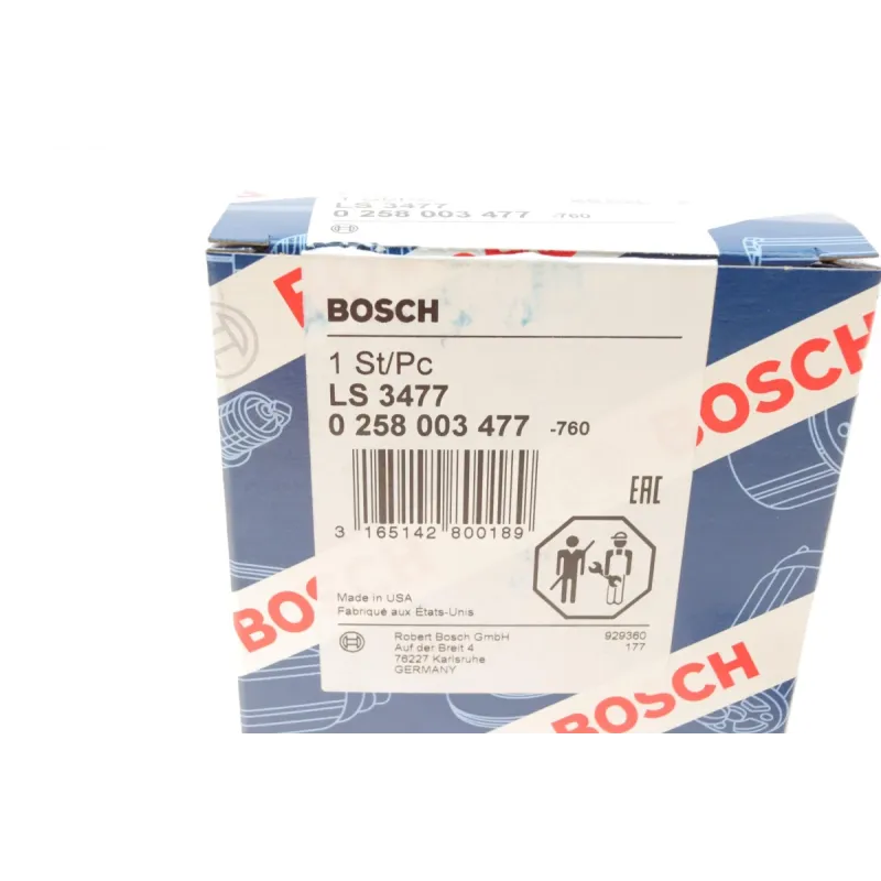 Лямбда-зонд BOSCH 0 258 003 477 для BMW 3 (E46), 5 (E39/E60), 7 (E38/E65) 1994-2010, 4 дроти