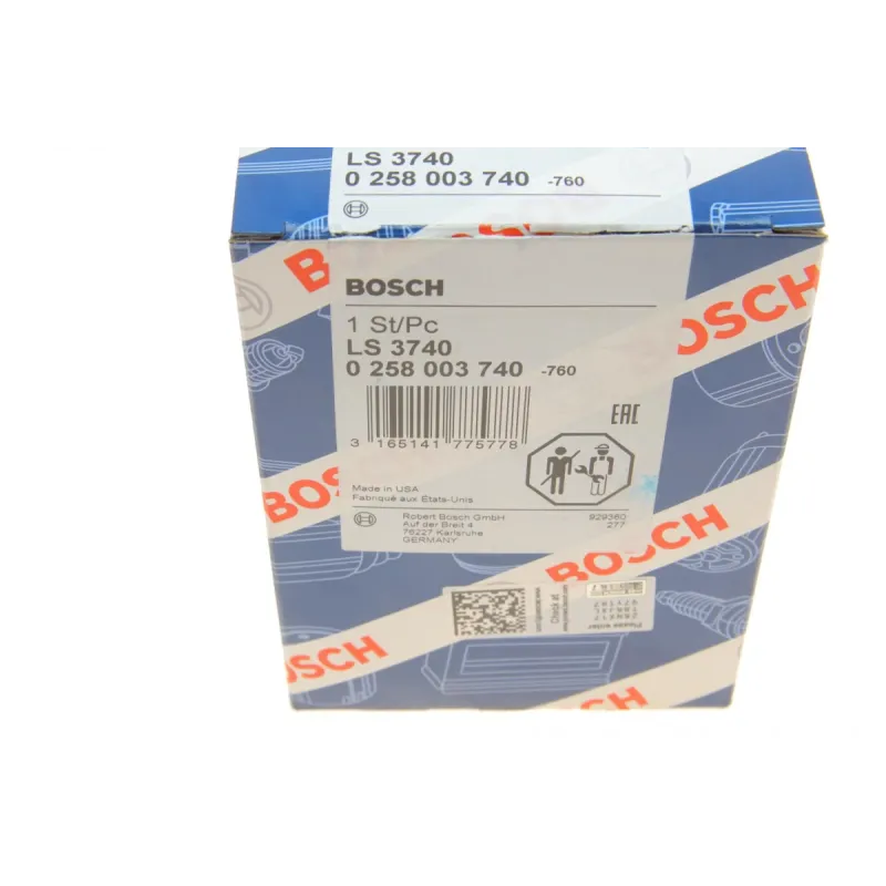 Лямбда-зонд BOSCH 0 258 003 740 для Volkswagen Passat B5 1.8T 1996-2000, 4 дроти, 1170 мм