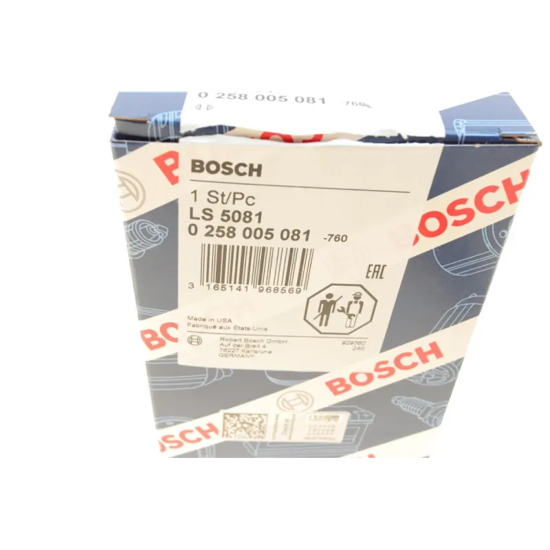 Лямбда-зонд BOSCH 0 258 005 081 для VW Golf IV, Skoda Octavia I, Seat Ibiza 1.0-2.3 1993-2010, 4 дроти
