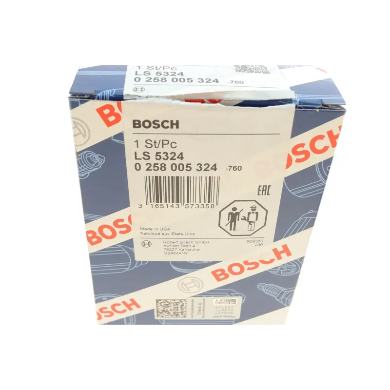 Лямбда зонд BOSCH 0 258 005 324 для BMW 3 (E30/E36) 1.6-5.0 86-00, 4 пров., 570 мм