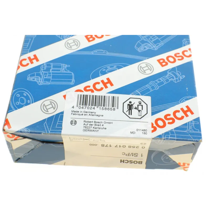 Лямбда зонд BOSCH 0 258 017 178 для Volkswagen T5 2.0 2003-2015, 5 провідний