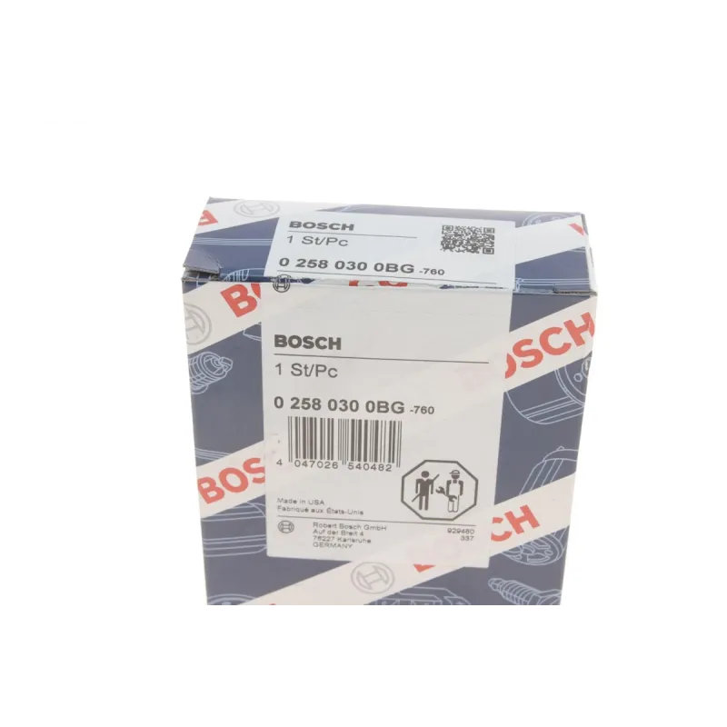 Лямбда зонд BOSCH 0 258 030 0BG для Ford Transit Connect 1.0 EcoBoost 2013-, 4 дроти, 779 мм