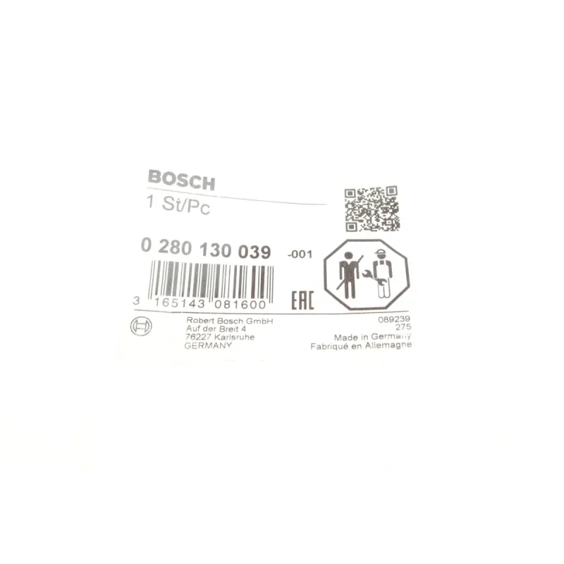 Датчик температури впуску повітря BOSCH 0 280 130 039 для Volkswagen Caddy 1.6 1995-2000, Passat 1.6/1.8/2.0 1990-1997 (M12x1.5)