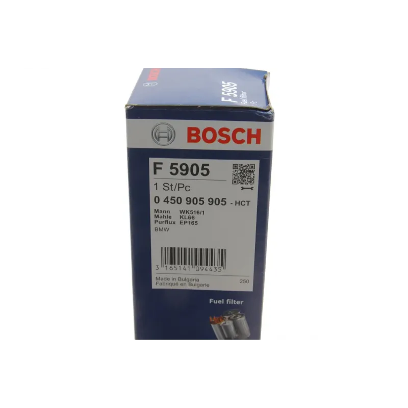 Фільтр паливний BOSCH 0 450 905 905 для BMW 3 (E36) 316i-328i 1990-1998, магістральний, 55x8 мм