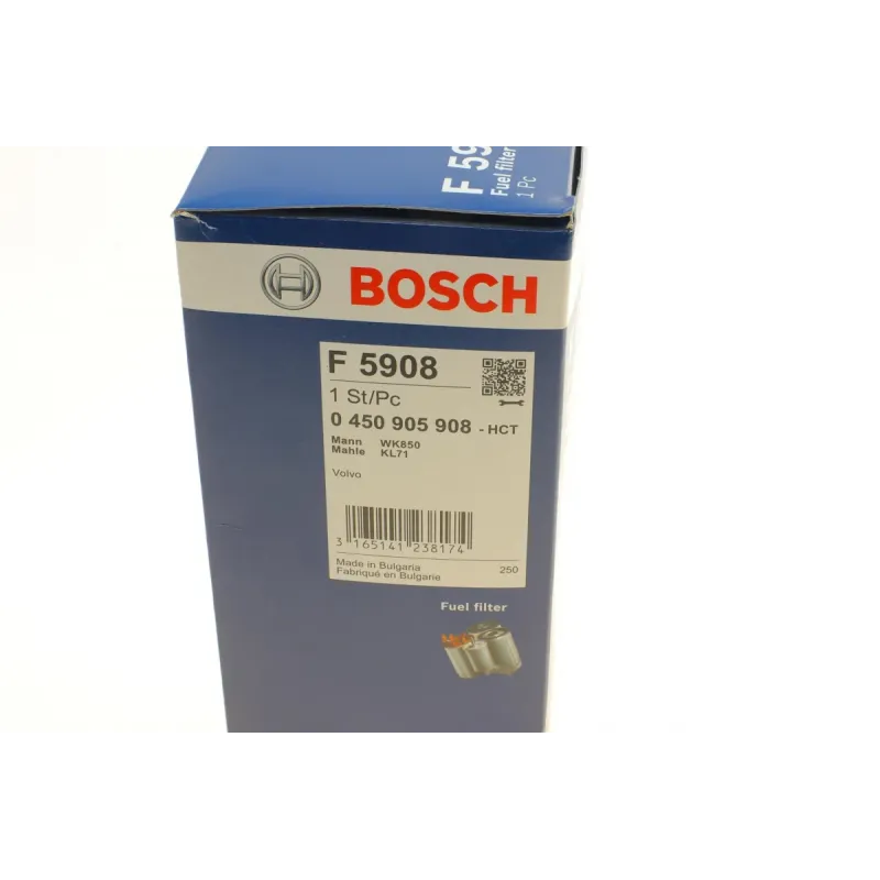 Фільтр паливний BOSCH 0 450 905 908 для Volvo S40/S60/S80/V40/V70 1.6-2.9i 1995-2010