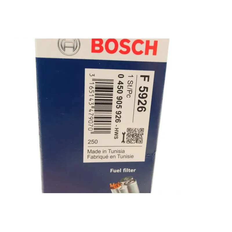 Фільтр паливний BOSCH 0 450 905 926 для Ford Fiesta V 1.4 16V 2001-2008, магістральний, 55 мм