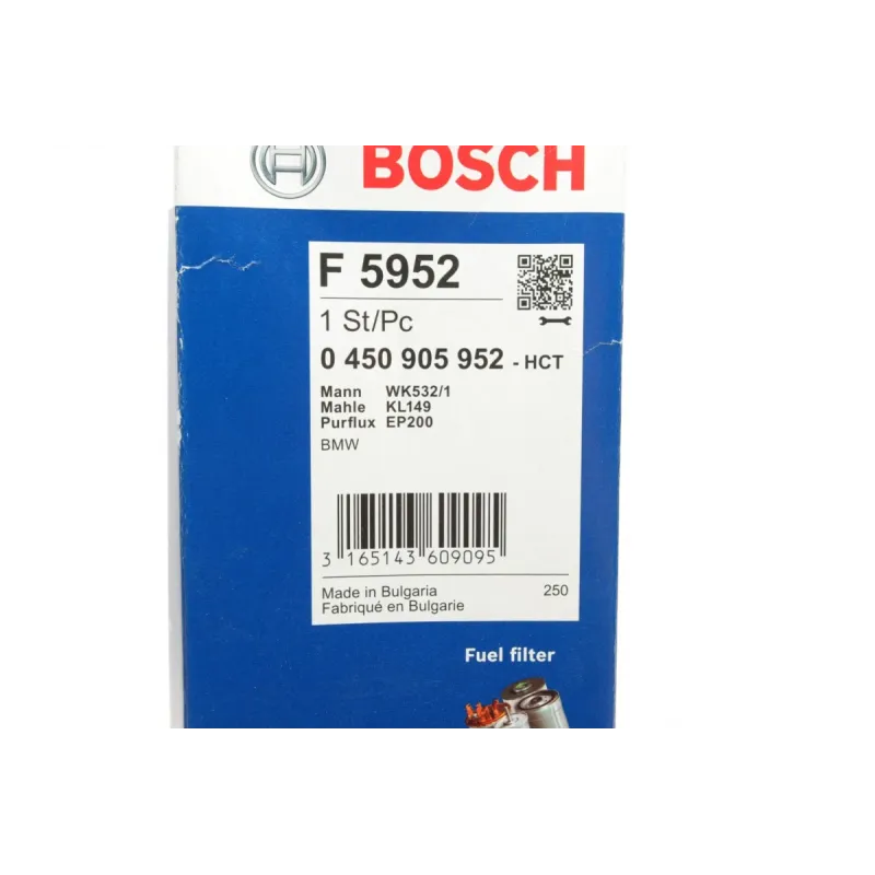 Фільтр паливний BOSCH 0 450 905 952 для BMW 5 (E39) 1996-2003, 7 (E38) 1996-2001, X5 (E53) 2000-2006