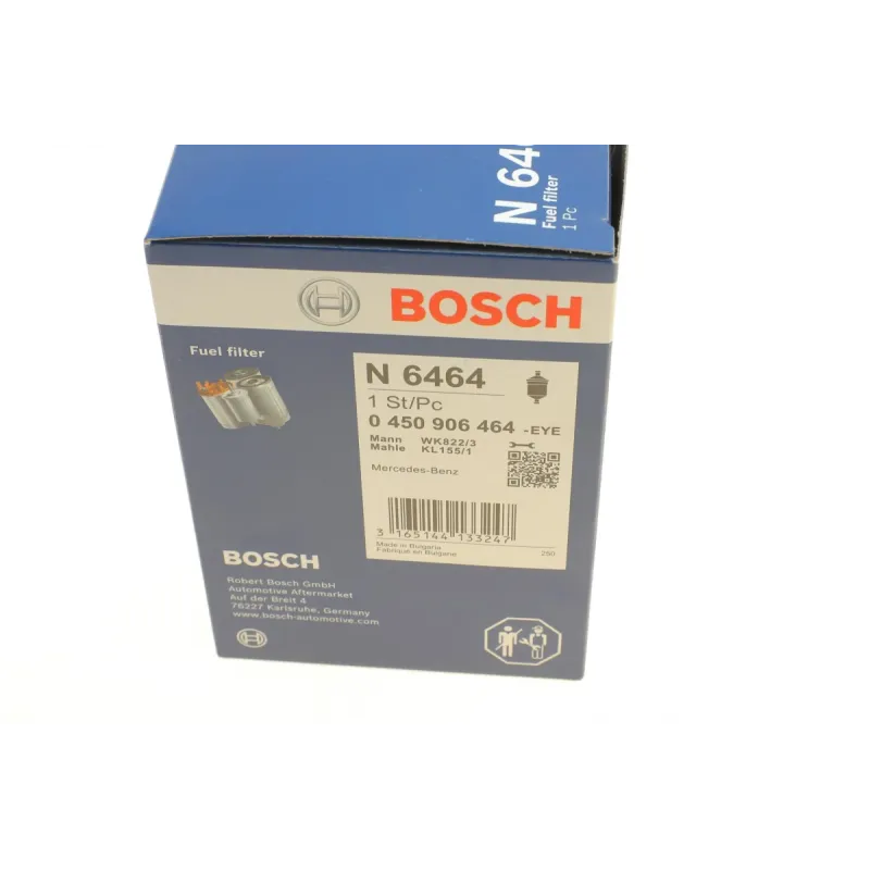 Фільтр паливний BOSCH 0 450 906 464 для Mercedes-Benz S-Class W220 2000-2005, діаметр 91 мм