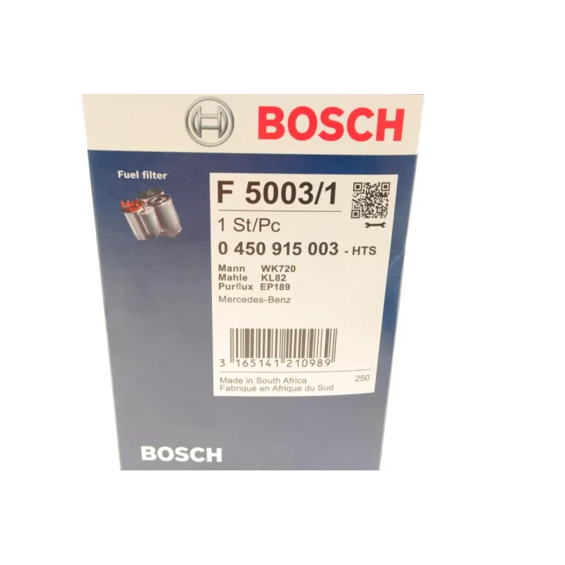 Фільтр паливний BOSCH 0 450 915 003 для Mercedes-Benz C-Class (W202/W203), CLK (C209), E (W210), S (W220), діаметр 74.5 мм