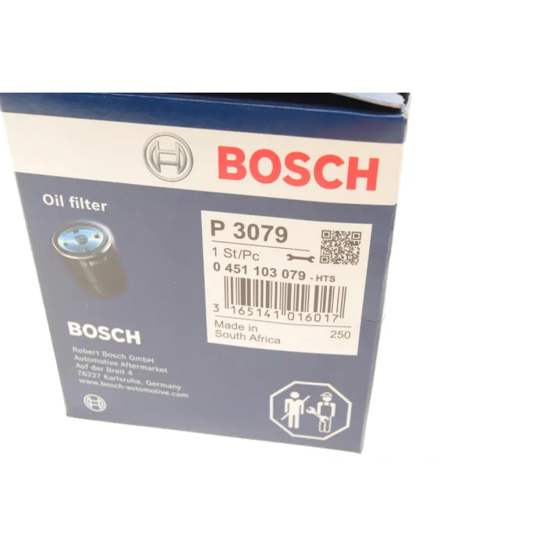 Фільтр масляний BOSCH 0 451 103 079 для Chevrolet Aveo/Kalos T200 2005-2008, Daewoo Cielo 1995-1997, зовнішній діаметр 78 мм