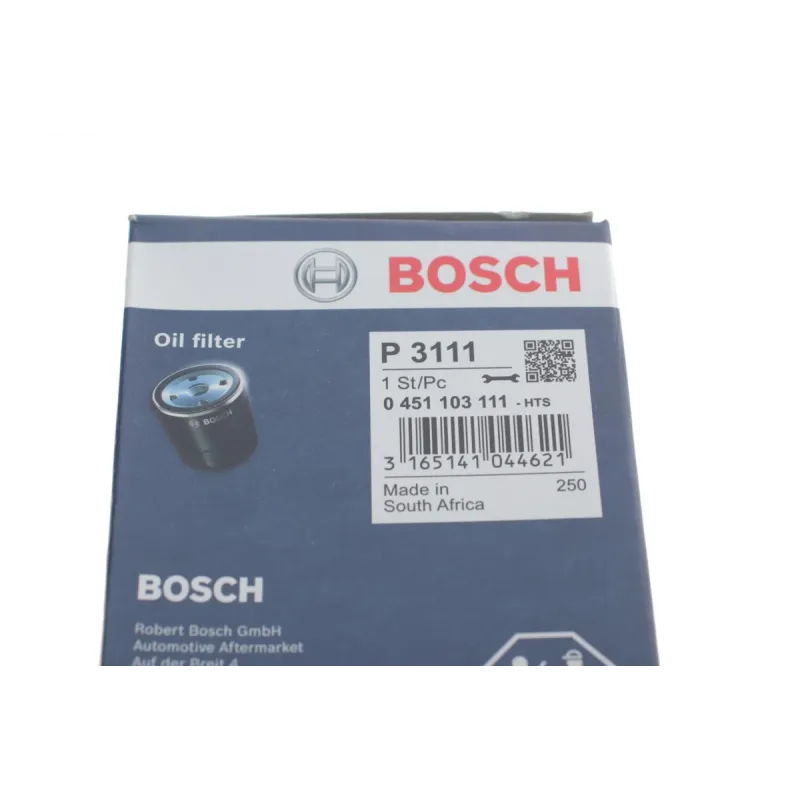 Фільтр масляний BOSCH 0 451 103 111 для Citroen Berlingo, Peugeot Partner 1996-1999, h=100mm