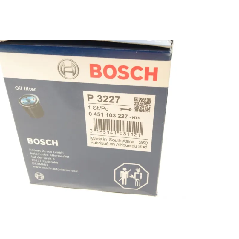 Фільтр масляний BOSCH 0 451 103 227 для Ford Fiesta/Mondeo 1.8D/TD 1991-2000, 76x89 мм