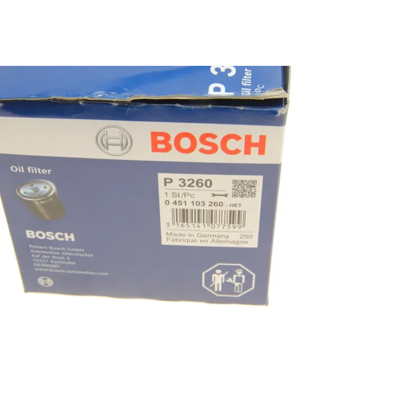 Фільтр масляний BOSCH 0 451 103 260 для Volvo S40/V40 1.9Di 1995-2004, M 20 x 1,5