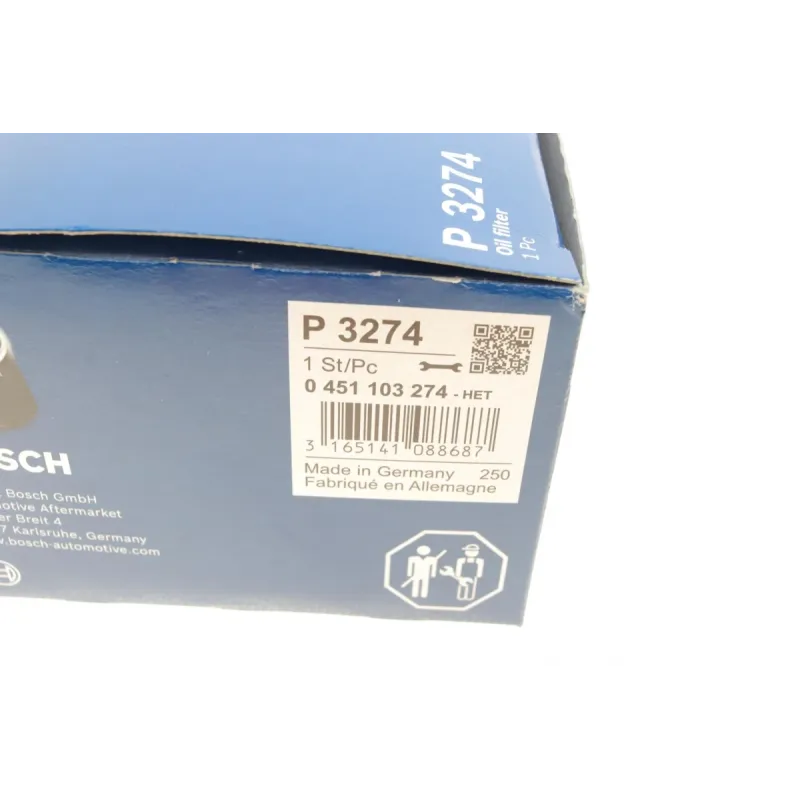 Фільтр масляний BOSCH 0 451 103 274 для Lada, Alpine A310, DATSUN, 69 мм