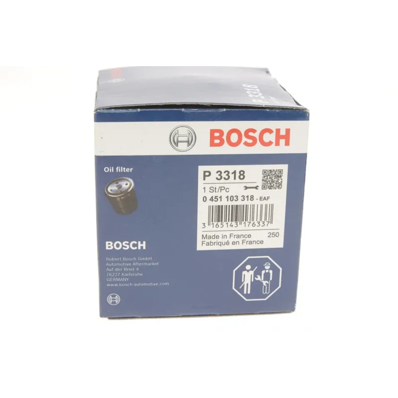 Фільтр масляний BOSCH 0 451 103 318 для Volkswagen Caddy, Golf IV, Seat Ibiza, Cordoba, 76 мм