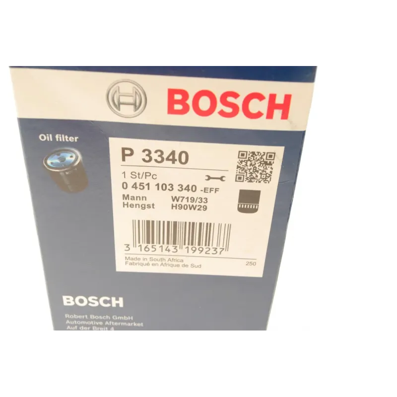 Фільтр масляний BOSCH 0 451 103 340 для Rover 45/75 2.0/2.5 V6 1999-2005, 76x124 мм