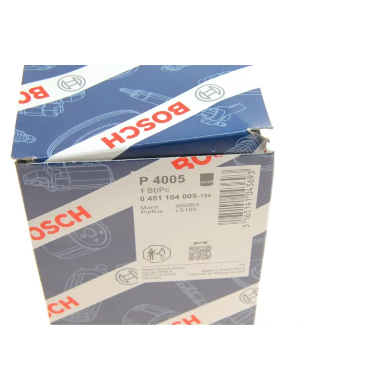 Фільтр масляний BOSCH 0 451 104 005 для Porsche 911 1991-1994 (h=140 мм, Ø93 мм)