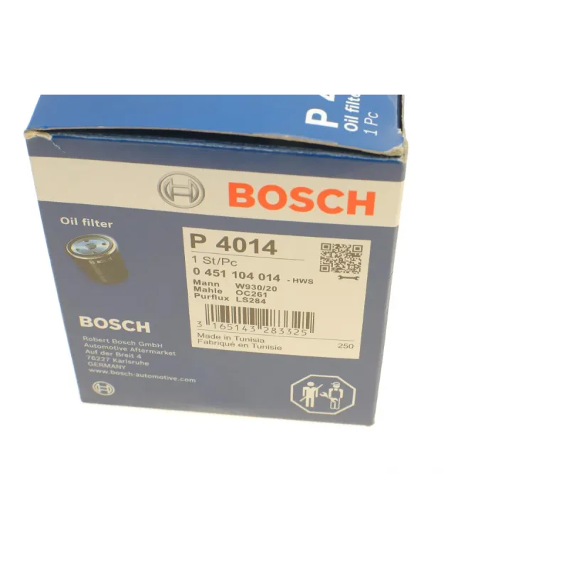 Фільтр масляний BOSCH 0 451 104 014 для Land Rover Discovery/Range Rover 1989-2004, зовнішній діаметр 91 мм