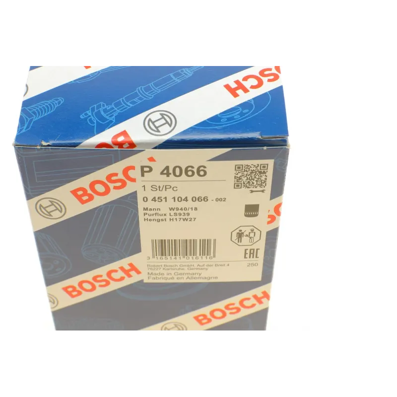 Фільтр масляний BOSCH 0 451 104 066 для Porsche 911 1972-1983, 93 мм